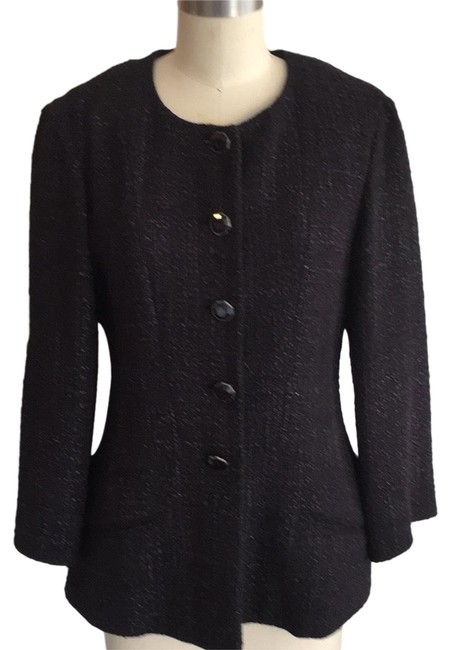 Chanel Black Eggplant Blazer  S 