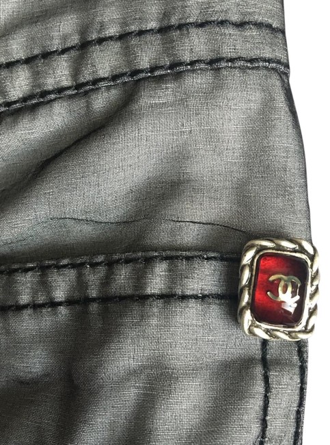 Chanel Black White Runway 07p Silk Chiffon Layer On Pants26 