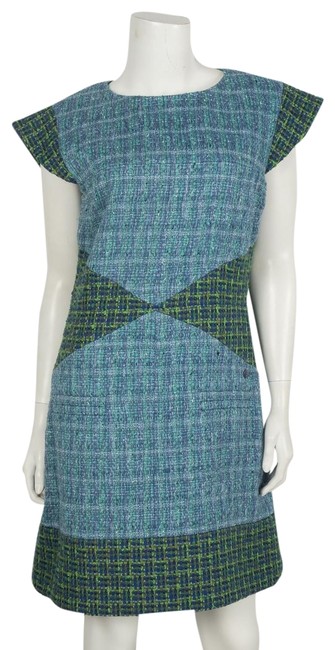 Chanel Blue And Gold 44 Short Cocktail Dress  