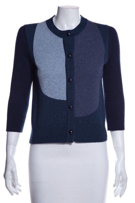 Chanel Blue Knit CardiganS 
