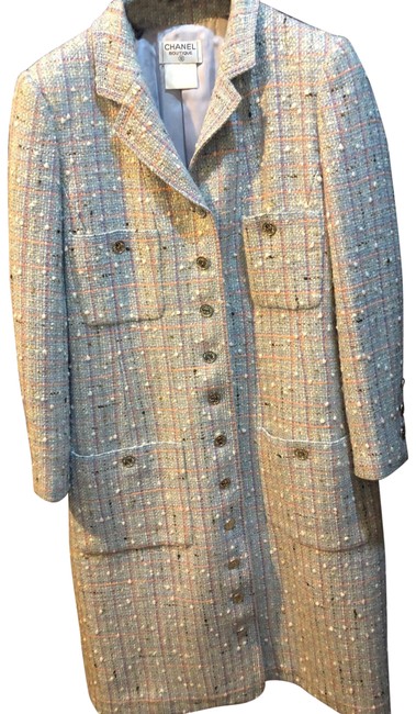 Chanel Blue P06384v04654 A0129 Mid length Work Office Dress 0 M 