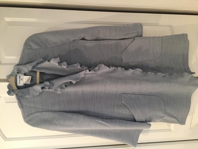 Chanel Blue Ruffled Coat Jacket Coat 0 M 
