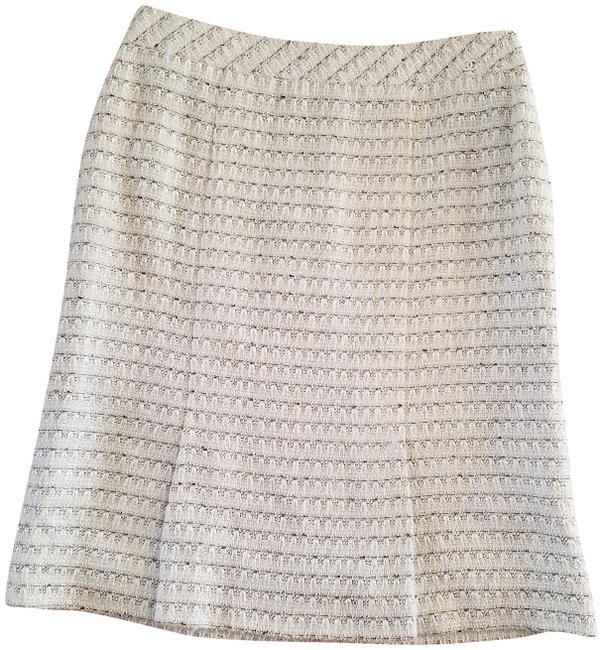 Chanel Blue Silk Tweed Pencil F40 Us Skirt  29 30 