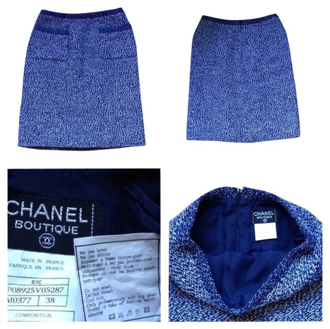 Chanel Blue Tweed Skirt26 