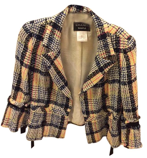 Chanel Blue Multi P34949v24435 Blazer  S 