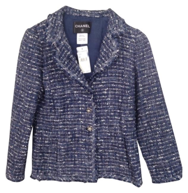 Chanel Blue White Blazer  S 