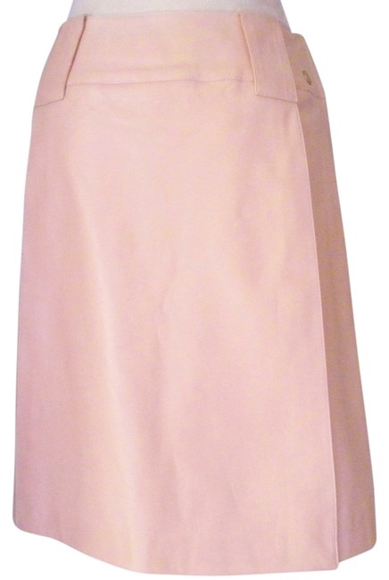 Chanel Blush Nappa Leather Skirt  29 30 