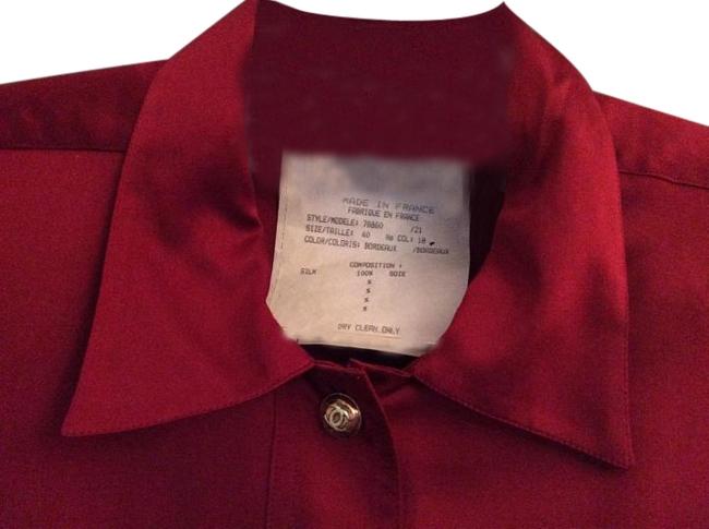 Chanel Bordeaux Blouse  