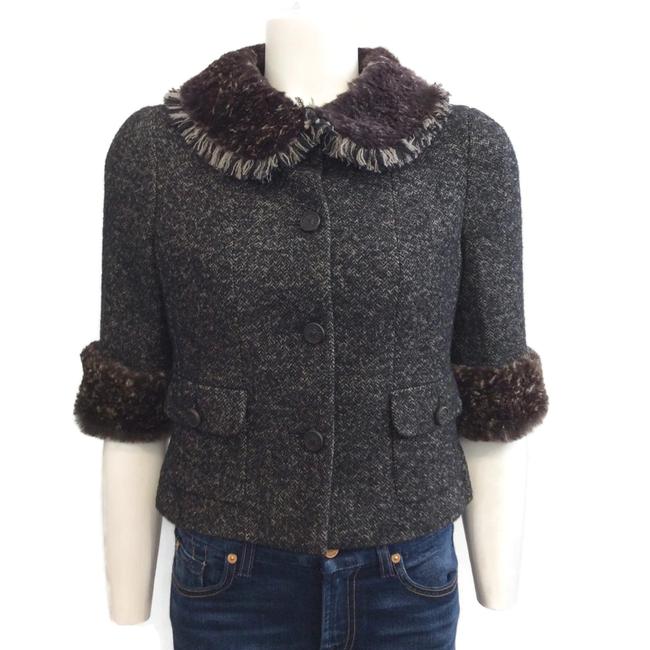 Chanel Brown Tweed with Rabbit Blazer