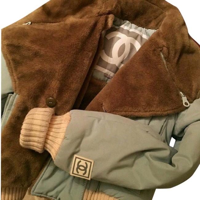 Chanel Brown Blue Puffer Winter CoatS 