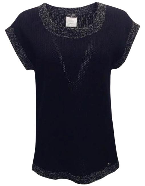Chanel Cap Sleeve with Mesh Trim Sweater 