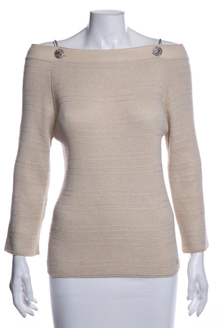Chanel Cashmere Beige Sweater 