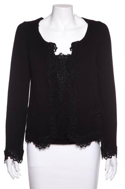 Chanel Cashmere Size Black Sweater 