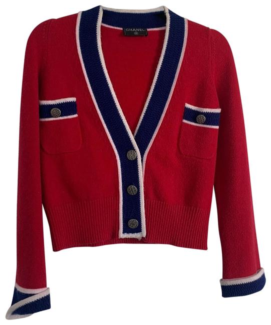 Chanel Colorblock Cropped Cashmere CardiganS 