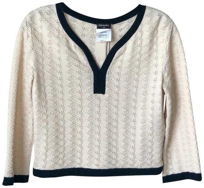 Chanel Cotton Knit Creamy Vanilla Sweater 