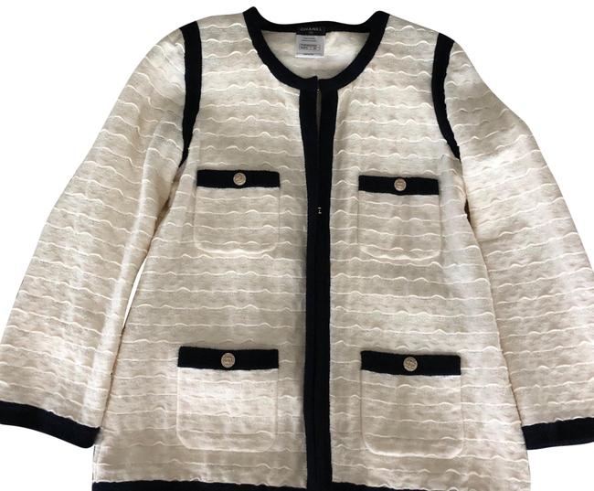 Chanel Cream 12c Four Pocket Cardigan  