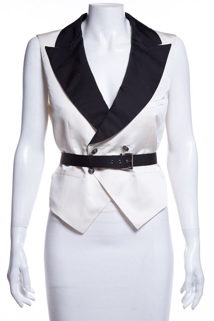 Chanel Cream Satin Silk Vest 4 L 