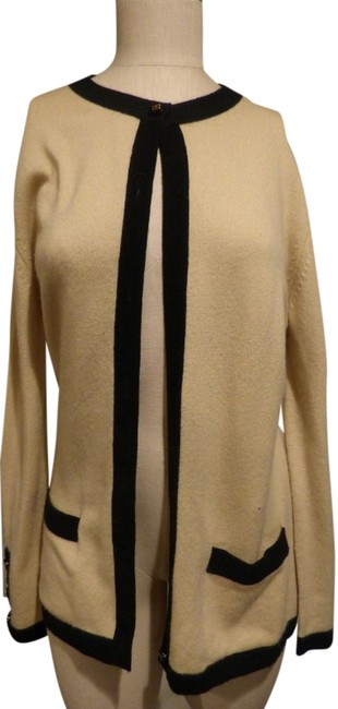 Chanel Cream Black Sweater 