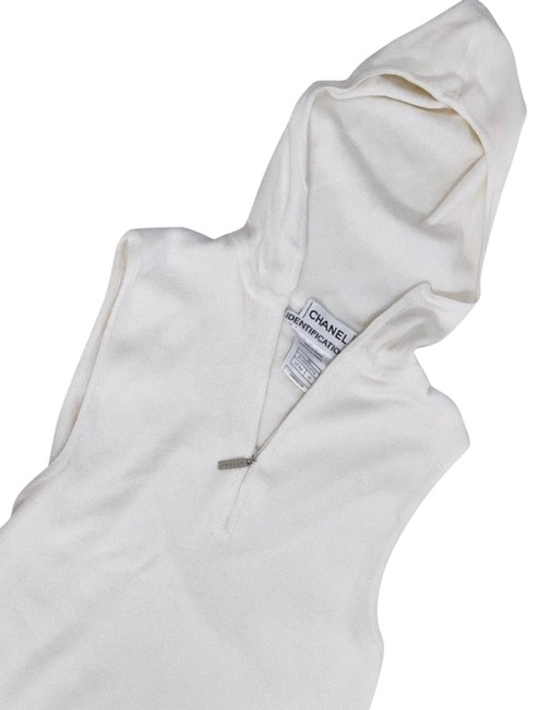 Chanel Crema Identification Sleeveless Kint Sweatshirt Hoodie