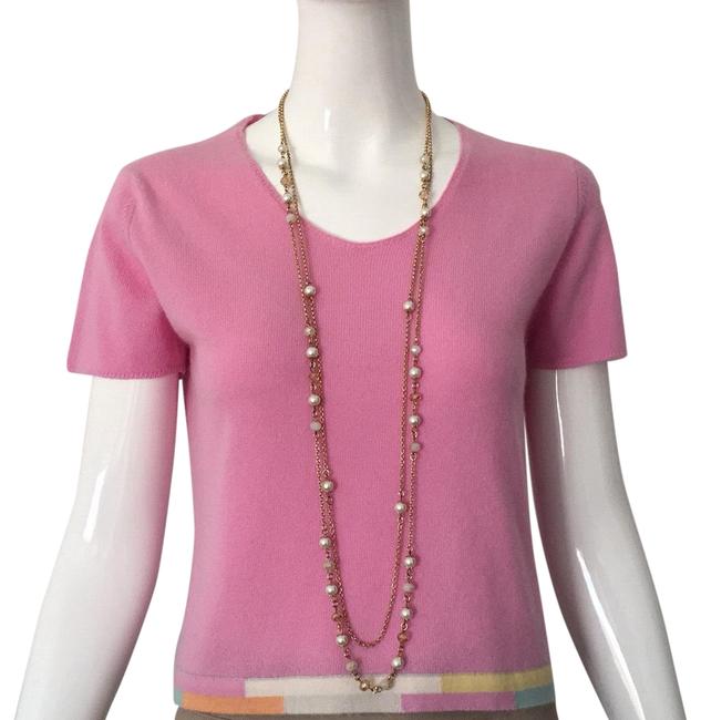 Chanel Crew Neck Pink Sweater 