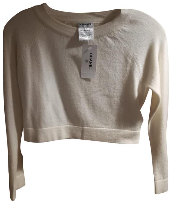 Chanel Cropped Cream Sweater 