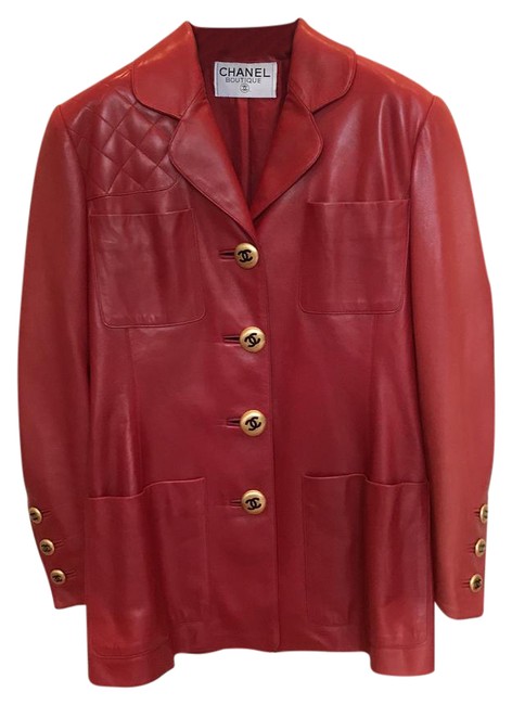 Chanel Dark Red Vintage JacketS 