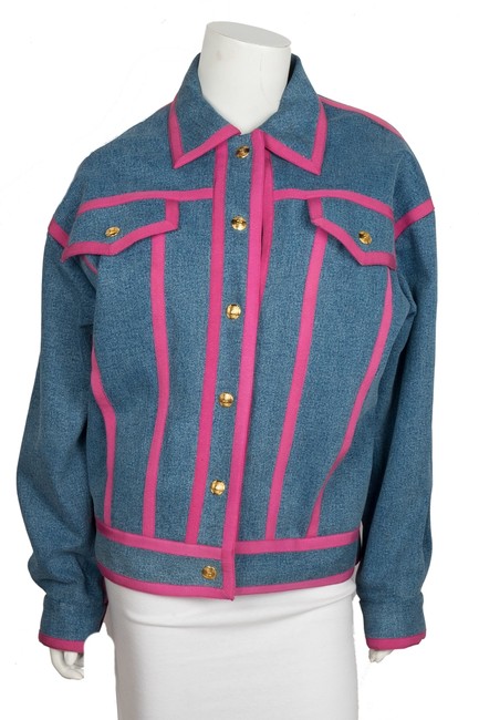 Chanel Denim Vintage 1991 Bomber 36 Jacket 0 M 