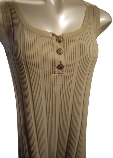 Chanel Ecru Cotton Tank Top Cami  