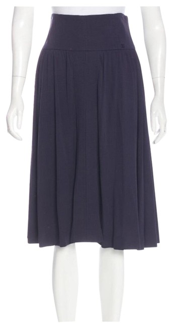 Chanel Eggplant Jersey Skirt  29 30 