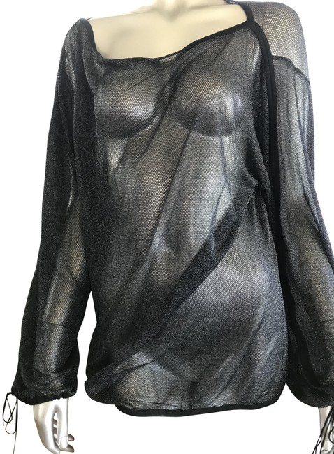 Chanel Evening Shear Or Beach Coverup Black Top 