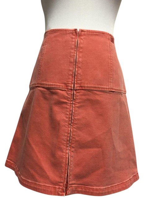 Chanel Faded Orange Jeans Skirt Size Petite 4 S 