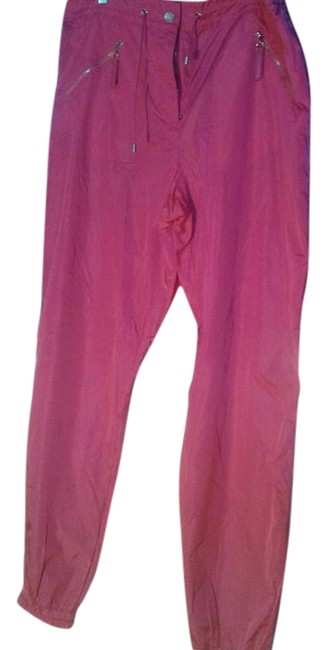 Chanel Fushia Large French 48 Nylon Stylish Jogger Pants 4 L 34 