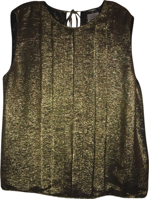 Chanel Gold Byzance Blouse 4 L 