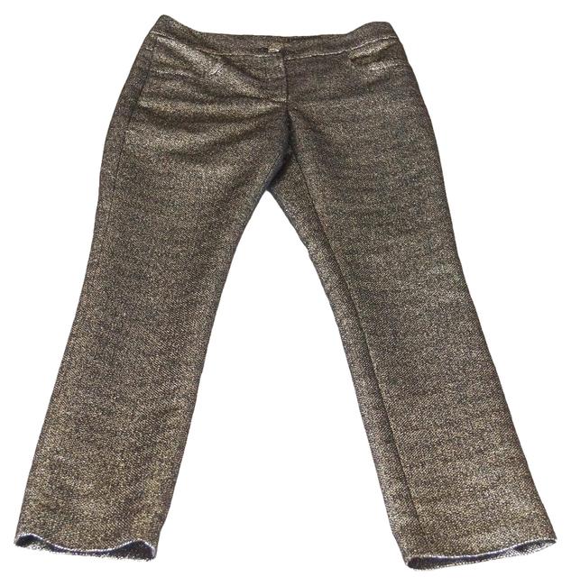 Chanel Gold Metallic Black 12a and Tweed 38 New PantsS 27 