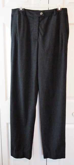 Chanel Gray Vintage Wool Pants 4 L 34 