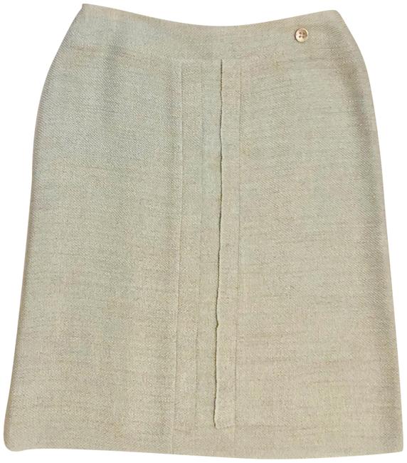 Chanel Green Boucle Skirt32 33 