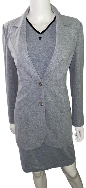 Chanel Grey Short Casual Dress  S 
