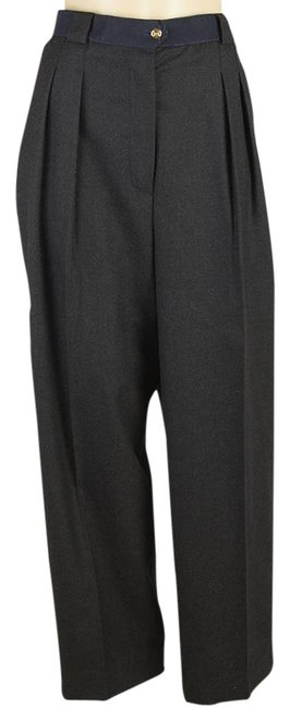 Chanel Grey Wool Dress 137982 PantsS 27 