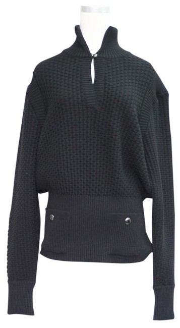 Chanel Highest Quality Fr38 Black Sweater 