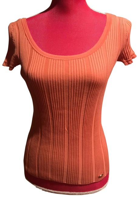 Chanel Orange Knitted Blouse  S 