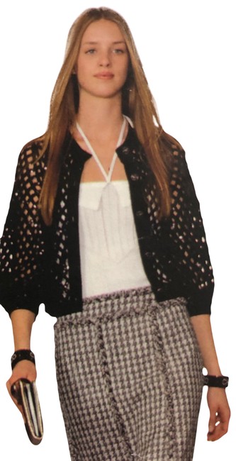 Chanel Lattice Work Cardigan Cashmere Sweater 