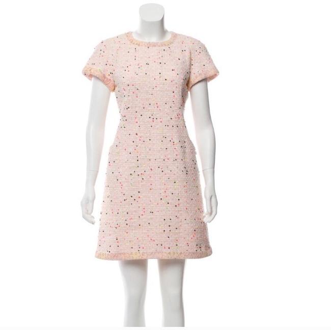 Chanel Light Pink Tweed Short Casual Dress  