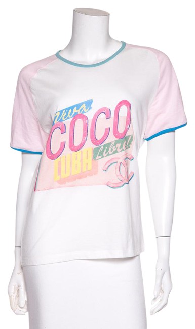 Chanel Multi color &quotCoco Cuba&quot T shrit Tee Shirt