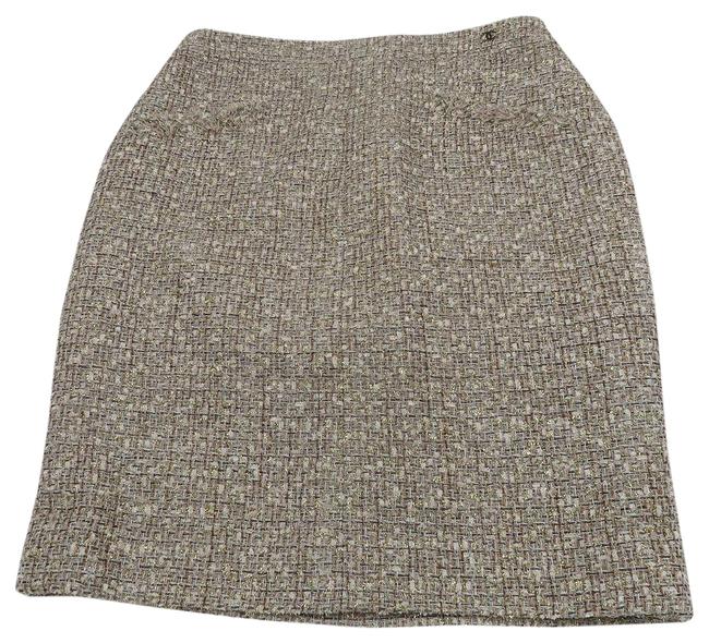 Chanel Multi Color Lesage Tweed Skirt  29 30 