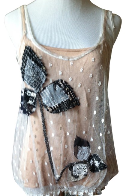 Chanel Multi color White Beige Black 2 piece Tank Top Cami 0 M 