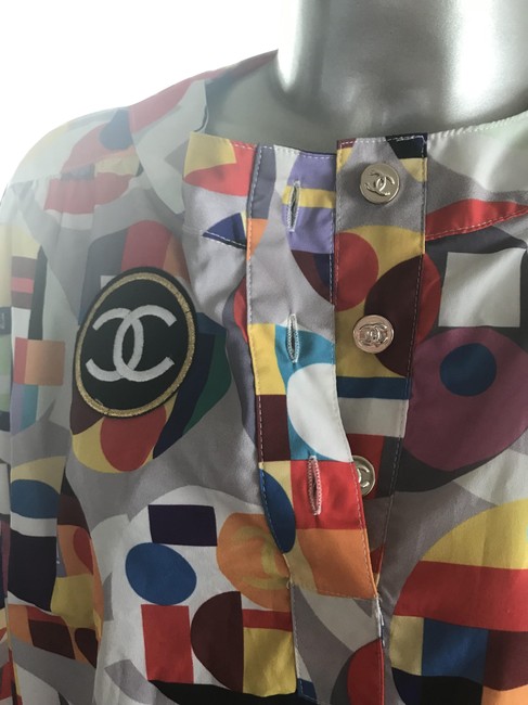 Chanel Multicolor Cc Logo Shift Style Short Casual Dress  