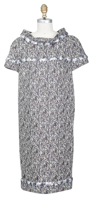 Chanel Multicolor Color Tweed Shift Mid length Cocktail Dress 0 M 