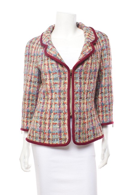Chanel Multicolor I Zip Up Jacket 42 Blazer 0 M 