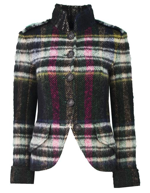 Chanel Multicolor Plaid Wool blend Fr36 JacketS 