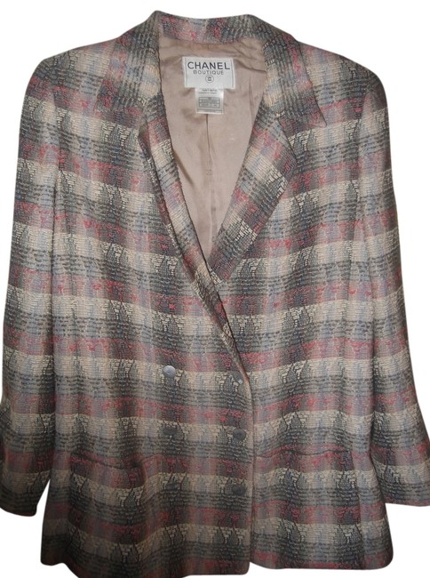 Chanel Multicolor Vintage Jacket Cc Logo Buttons Coat Blazer 0 M 